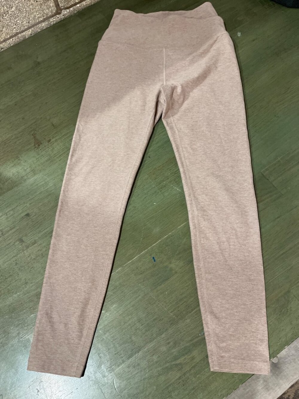 Beyond Yoga Womens Heathered Pink High-Waisted Leggings - Size S